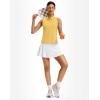imageG Gradual Womens Golf Shirt Racerback Tank Zip Up Athletic Sleeveless Top Tennis Pickleball Cooling Polo Shirts LightweightHeather Yellow