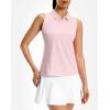 imageG Gradual Womens Golf Shirt Racerback Tank Zip Up Athletic Sleeveless Top Tennis Pickleball Cooling Polo Shirts LightweightPeach