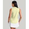 imageG Gradual Womens Golf Shirt Sleeveless Zip Up Polo Shirts for Women Collared Lightweight Tennis Athletic Tank TopLight Yellow