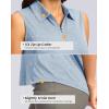 imageG Gradual Womens Golf Shirts Lightweight 14 Zip Collared Tank Top Sleeveless Polo Shirts for Tennis Pickleball CasualHeather Grey Blue
