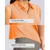 imageG Gradual Womens Golf Shirts Lightweight 14 Zip Collared Tank Top Sleeveless Polo Shirts for Tennis Pickleball CasualHeather Orange