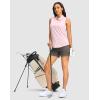 imageG Gradual Womens Golf Shirts Lightweight 14 Zip Collared Tank Top Sleeveless Polo Shirts for Tennis Pickleball CasualPeach