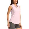 imageG Gradual Womens Golf Shirts Lightweight 14 Zip Collared Tank Top Sleeveless Polo Shirts for Tennis Pickleball CasualPeach