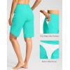 imageG Gradual Womens High Waisted Swim Board Shorts 11 Knee Length Beach Swimming Long Shorts for Women with Pockets LinerCyan
