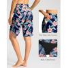 imageG Gradual Womens High Waisted Swim Board Shorts 11 Knee Length Beach Swimming Long Shorts for Women with Pockets LinerNavy Flower