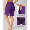 imageG Gradual Womens High Waisted Swim Board Shorts 11 Knee Length Beach Swimming Long Shorts for Women with Pockets LinerPurple