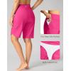 imageG Gradual Womens High Waisted Swim Board Shorts 11 Knee Length Beach Swimming Long Shorts for Women with Pockets LinerRosy