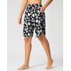 imageG Gradual Womens High Waisted Swim Board Shorts 11 Knee Length Beach Swimming Long Shorts for Women with Pockets LinerWhite Flower