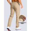 imageMens Golf Pants  303234 Slim Fit Stretch Lightweight Dress Pants for Men with Zipper Pockets Casual WorkLight Khaki