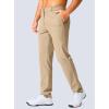 imageMens Golf Pants  303234 Slim Fit Stretch Lightweight Dress Pants for Men with Zipper Pockets Casual WorkLight Khaki