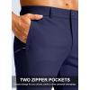 imageMens Golf Pants  303234 Slim Fit Stretch Lightweight Dress Pants for Men with Zipper Pockets Casual WorkNavy