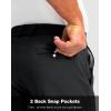 imageMens Golf Shorts with 5 Pockets 11 Inseam Stretch Quick Dry Casual Work Dress Shorts for MenBlack