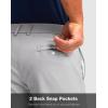 imageMens Golf Shorts with 5 Pockets 11 Inseam Stretch Quick Dry Casual Work Dress Shorts for MenBright Grey