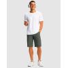 imageMens Golf Shorts with 5 Pockets 11 Inseam Stretch Quick Dry Casual Work Dress Shorts for MenSage Green