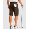 imageMens Golf Shorts with 5 Pockets 11 Inseam Stretch Quick Dry Casual Work Dress Shorts for MenTdark Brown