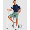 imageMens Golf Shorts with 5 Pockets 11 Inseam Stretch Quick Dry Casual Work Dress Shorts for MenViridian Green