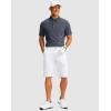imageMens Golf Shorts with 5 Pockets 11 Inseam Stretch Quick Dry Casual Work Dress Shorts for MenWhite