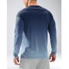 imageMens Sun Protection Long Sleeve Shirts UPF 50Gradient Blue Grey