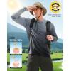 imageMens Sun Protection Long Sleeve Shirts UPF 50Gradient Grey Black