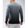 imageMens Sun Protection Long Sleeve Shirts UPF 50Gradient Grey Black