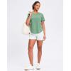 imageWomens Workout Tops VNeck Short Sleeve UPF 50 Sun Shirt Moisture Wicking Quick Dry Top for Gym Running AthleticSage Green