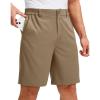 imageG Gradual Mens Golf Shorts with 5 Pockets 9 Light Weight Stretch Quick Dry Casual Dress Work Shorts for MenDark Khaki