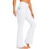 imageG Gradual Womens Flare Leggings Crossover Yoga Pants 2930532 High Waist Bell Bottom Pants for Women with PocketsWhite
