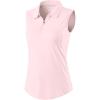 imageG Gradual Womens Golf Shirts Lightweight 14 Zip Collared Tank Top Sleeveless Polo Shirts for Tennis Pickleball CasualPeach