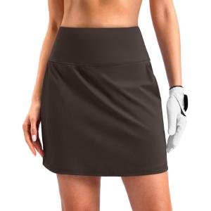 imageG Gradual 1618 Skorts for Woman Golf Skirts 3 Pockets Women High Waisted Athletic Skirt Tennis Pickleball Casual SummerFudge Coffee
