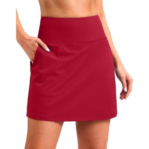imageG Gradual 1618 Skorts for Woman Golf Skirts 3 Pockets Women High Waisted Athletic Skirt Tennis Pickleball Casual SummerRed