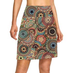imageG Gradual 19 Skorts for Woman Knee Length Golf Skirt Long Athletic Tennis Skorts for Women Dressy Casual with Shorts PocketsBohemian Circle