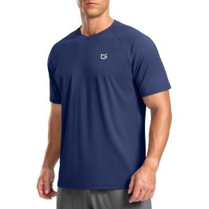 imageG Gradual Mens Athletic Workout TShirts Moisture Wicking Cooling Running Shirts Short Sleeve Performance Tee for Gym TennisDark Blue