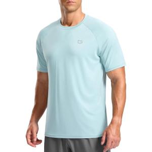 imageG Gradual Mens Athletic Workout TShirts Moisture Wicking Cooling Running Shirts Short Sleeve Performance Tee for Gym TennisLight Blue