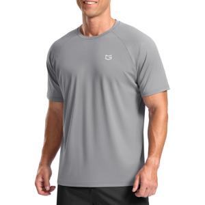 imageG Gradual Mens Athletic Workout TShirts Moisture Wicking Cooling Running Shirts Short Sleeve Performance Tee for Gym TennisLight Grey