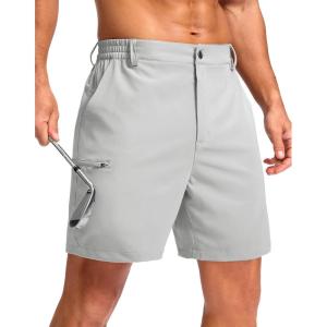 imageG Gradual Mens Casual Shorts 7 9 5 Lightweight 4 Pockets Stretch QuickDry Summer Shorts for Golf Work Hiking TripsBright Gray