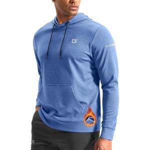 imageG Gradual Mens Fleece Hoodie Long Sleeve Athletic Workout Shirts Winter Warm Soft Hooded Sweatshirts for Men with PocketsRoyal Blue Heather
