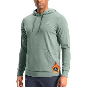 imageG Gradual Mens Fleece Hoodie Long Sleeve Athletic Workout Shirts Winter Warm Soft Hooded Sweatshirts for Men with PocketsSage Green Heather