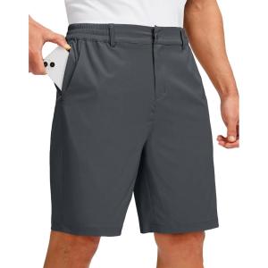 imageG Gradual Mens Golf Shorts with 5 Pockets 9 Light Weight Stretch Quick Dry Casual Dress Work Shorts for MenDark Grey