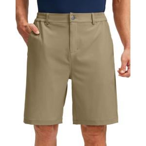 imageG Gradual Mens Golf Shorts with 5 Pockets 9 Light Weight Stretch Quick Dry Casual Dress Work Shorts for MenDusty Khaki