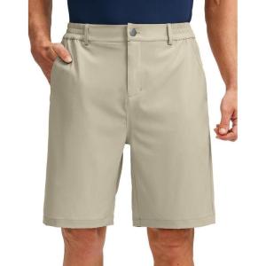 imageG Gradual Mens Golf Shorts with 5 Pockets 9 Light Weight Stretch Quick Dry Casual Dress Work Shorts for MenLight Khaki