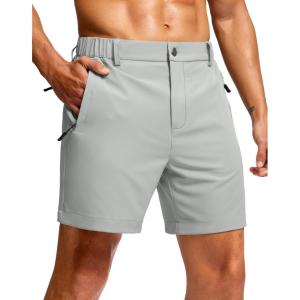 imageG Gradual Mens Shorts 7 5 9 Lightewight Casual Shorts for Men Hiking Golf Shorts with 3 Zipper PocketsBright Gray
