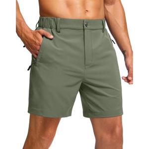 imageG Gradual Mens Shorts 7 5 9 Lightewight Casual Shorts for Men Hiking Golf Shorts with 3 Zipper PocketsGrey Sage