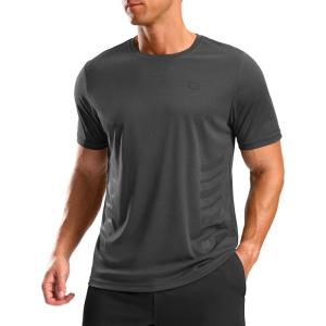 imageG Gradual Mens Workout Shirts Quick Dry Athletic Running TShirts Lightweight Moisture Wicking Short Sleeve Sports Gym TopsDark Grey Heather