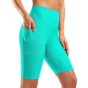 imageG Gradual Womens 9 High Waisted Swim Board Shorts Tummy Control Swimsuit Bottoms for Women with Liner PocketsCyan