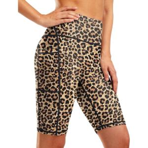 imageG Gradual Womens 9 High Waisted Swim Board Shorts Tummy Control Swimsuit Bottoms for Women with Liner PocketsLeopard