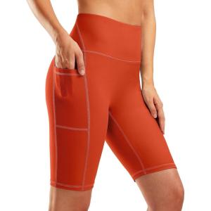 imageG Gradual Womens 9 High Waisted Swim Board Shorts Tummy Control Swimsuit Bottoms for Women with Liner PocketsOrange