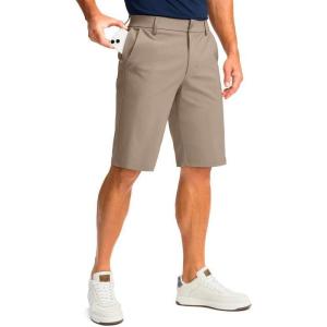 imageMens Golf Shorts with 5 Pockets 11 Inseam Stretch Quick Dry Casual Work Dress Shorts for MenMineral Brown