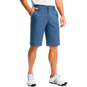 imageMens Golf Shorts with 5 Pockets 11 Inseam Stretch Quick Dry Casual Work Dress Shorts for MenSlate Blue