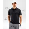 imageG Gradual Mens Golf Shirt Dry Fit Short Sleeve Polos Moisture Wicking Performance Polo Shirts for Men Athletic Tennis CasualDark Grey