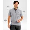 imageG Gradual Mens Golf Shirt Dry Fit Short Sleeve Polos Moisture Wicking Performance Polo Shirts for Men Athletic Tennis CasualLight Grey